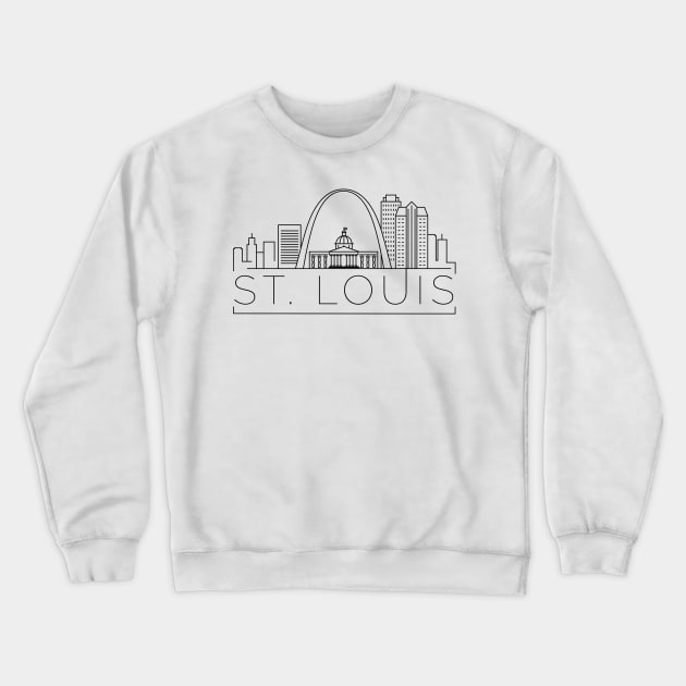 St. Louis Minimal Skyline Crewneck Sweatshirt by kursatunsal